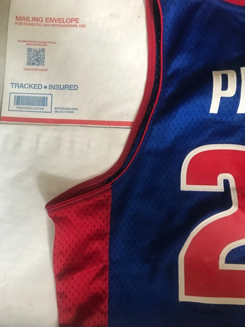 Men’s Rare Vintage Tayshaun Prince Adidas Detroit Pistons Jersey Size Medium